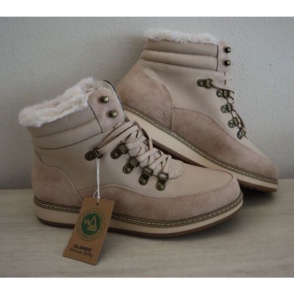 White Mountain W35076XW-170 Women's Sz 10W Ice White Tamasha Lace-Up Booties - Picture 2 of 13